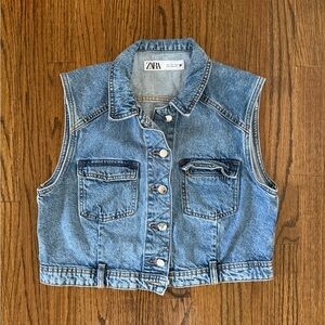 Zara Classic Blue Denim Vest